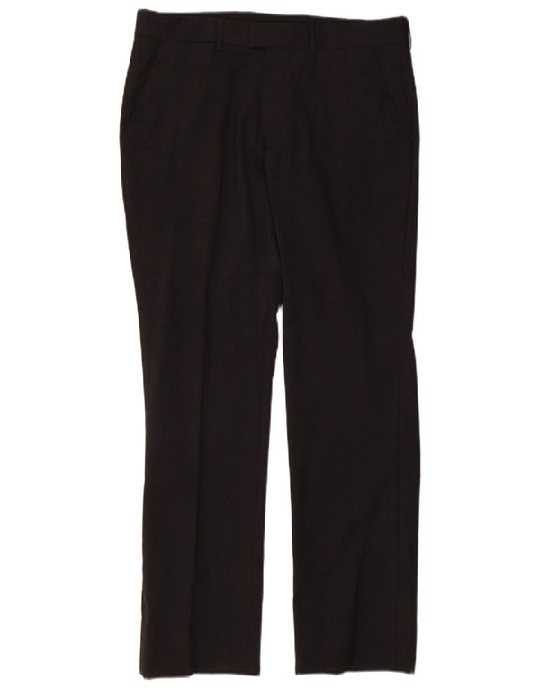 Calça masculina Zara Straight Suit EU 40 Médio W31 L30 Cinza Poliéster