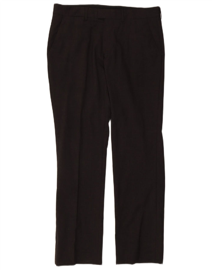 Calça masculina Zara Straight Suit EU 40 Médio W31 L30 Cinza Poliéster