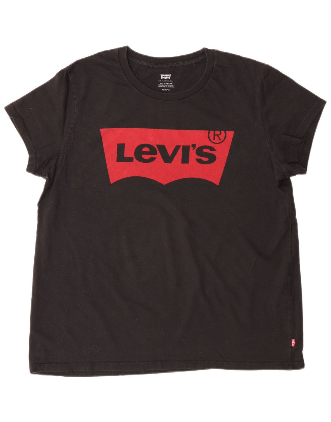 Camiseta feminina gráfica LEVI'S UK 18 XL preta