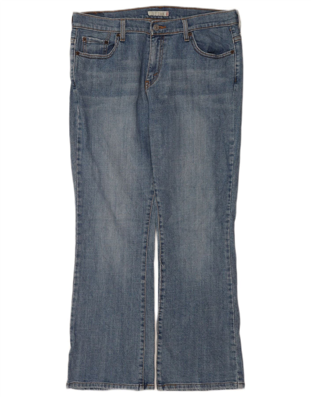 Calça jeans feminina Levi's 515 Bootcut US 12 grande W32 L30 azul algodão