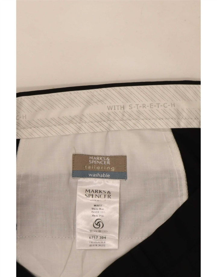 Calça masculina Marks & Spencer com pegged suit W36 L31 poliéster preto