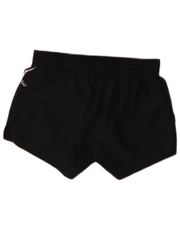 Shorts esportivos gráficos Nike Womens Dri Fit UK 10 pequeno poliéster preto