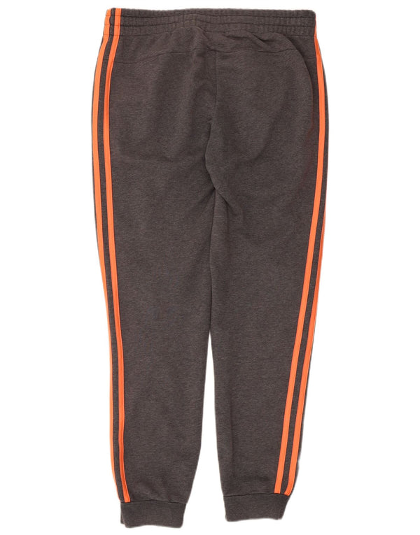 Calças de treino femininas Adidas Joggers UK 14 algodão cinza médio