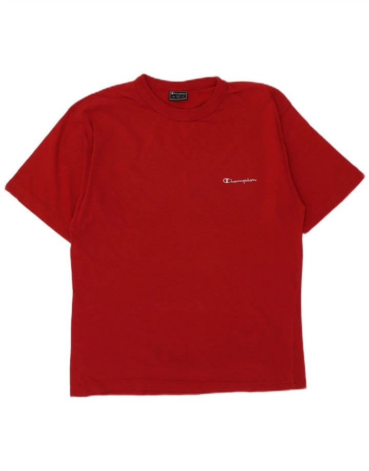 Camiseta masculina CHAMPION Top médio algodão vermelho