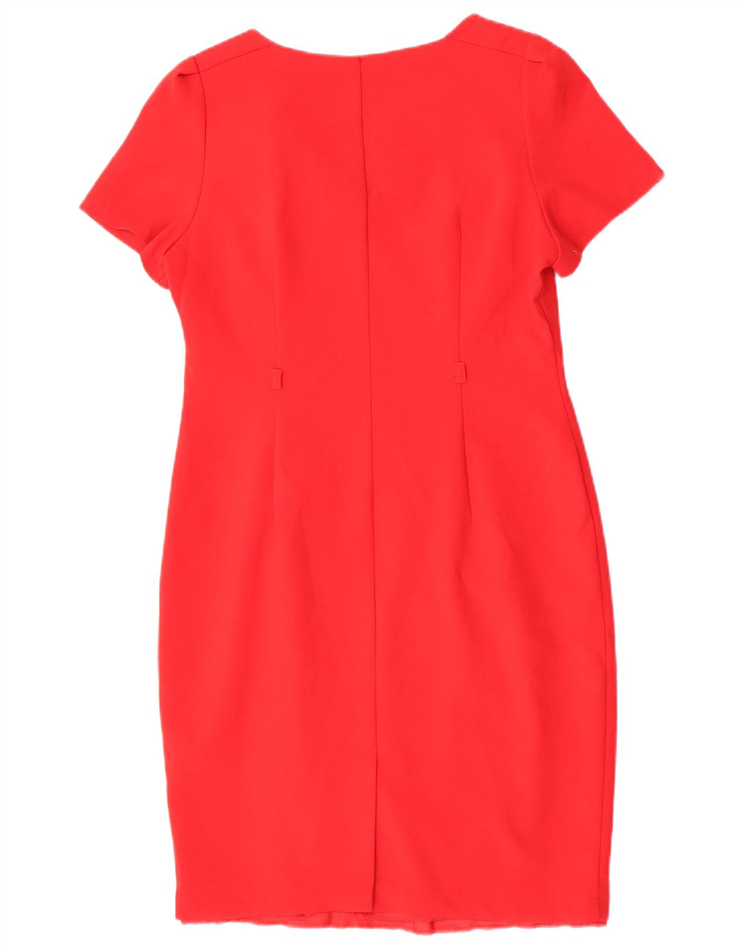 Vestido bainha feminino Marks & Spencer Reino Unido 14 grande poliéster vermelho