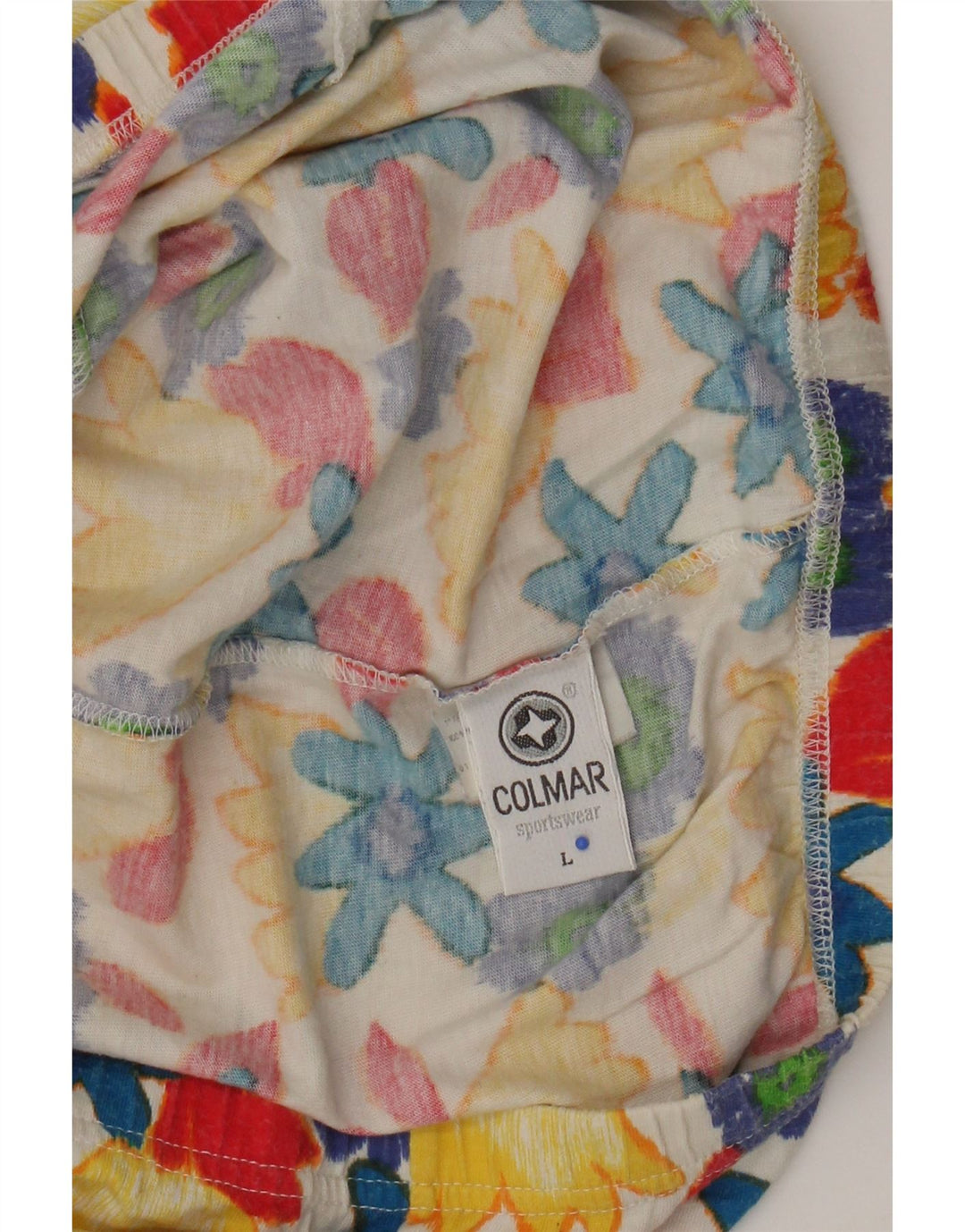 Calça quente feminina Colmar grande W34 algodão floral multicolorido
