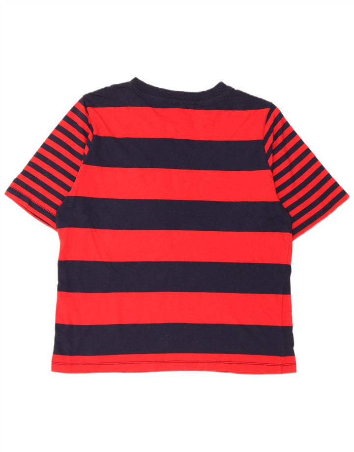 Camiseta masculina BENETTON de algodão listrado azul marinho médio