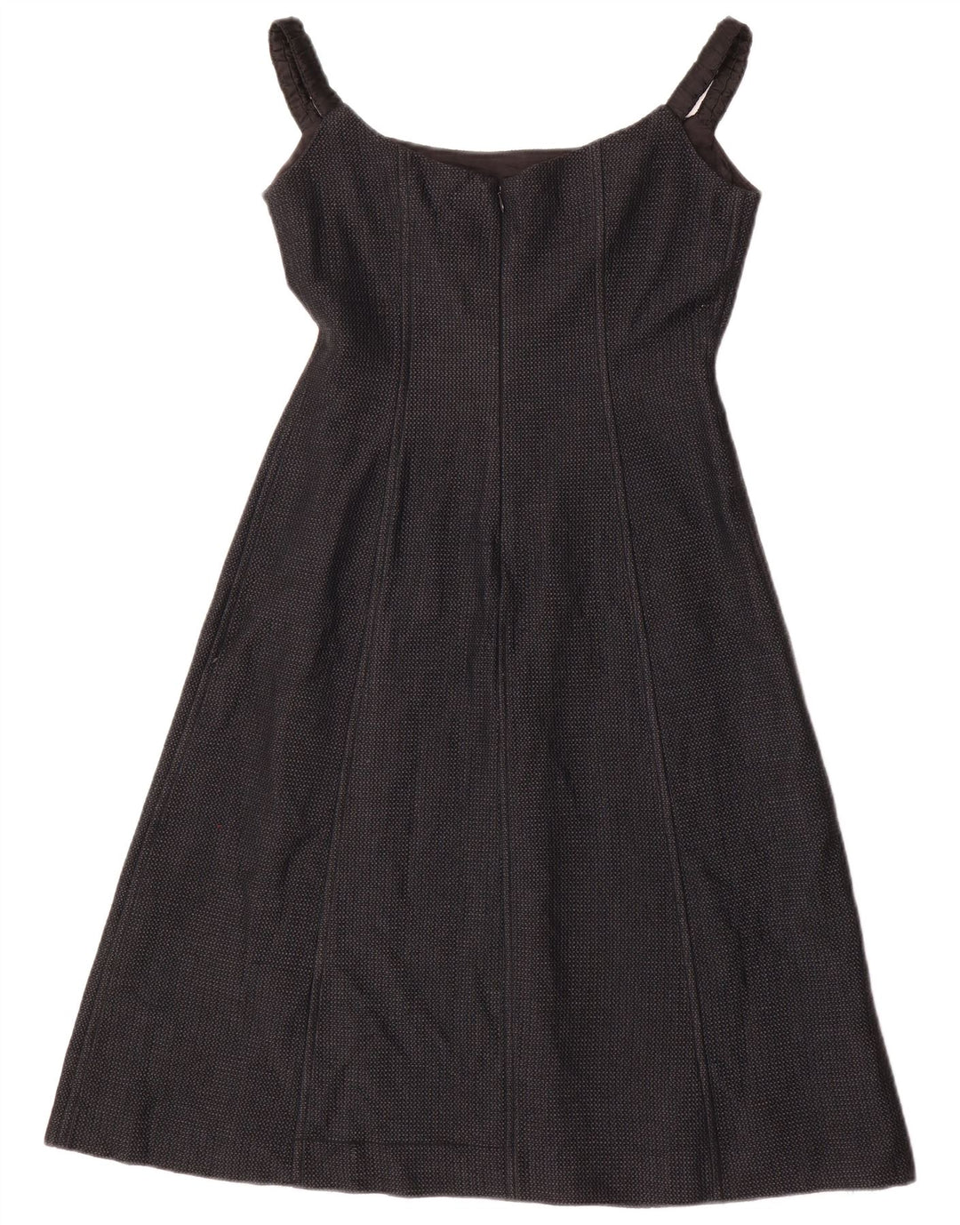 Vestido feminino sem mangas Adolfo Dominguez EU 38 acetato cinza médio