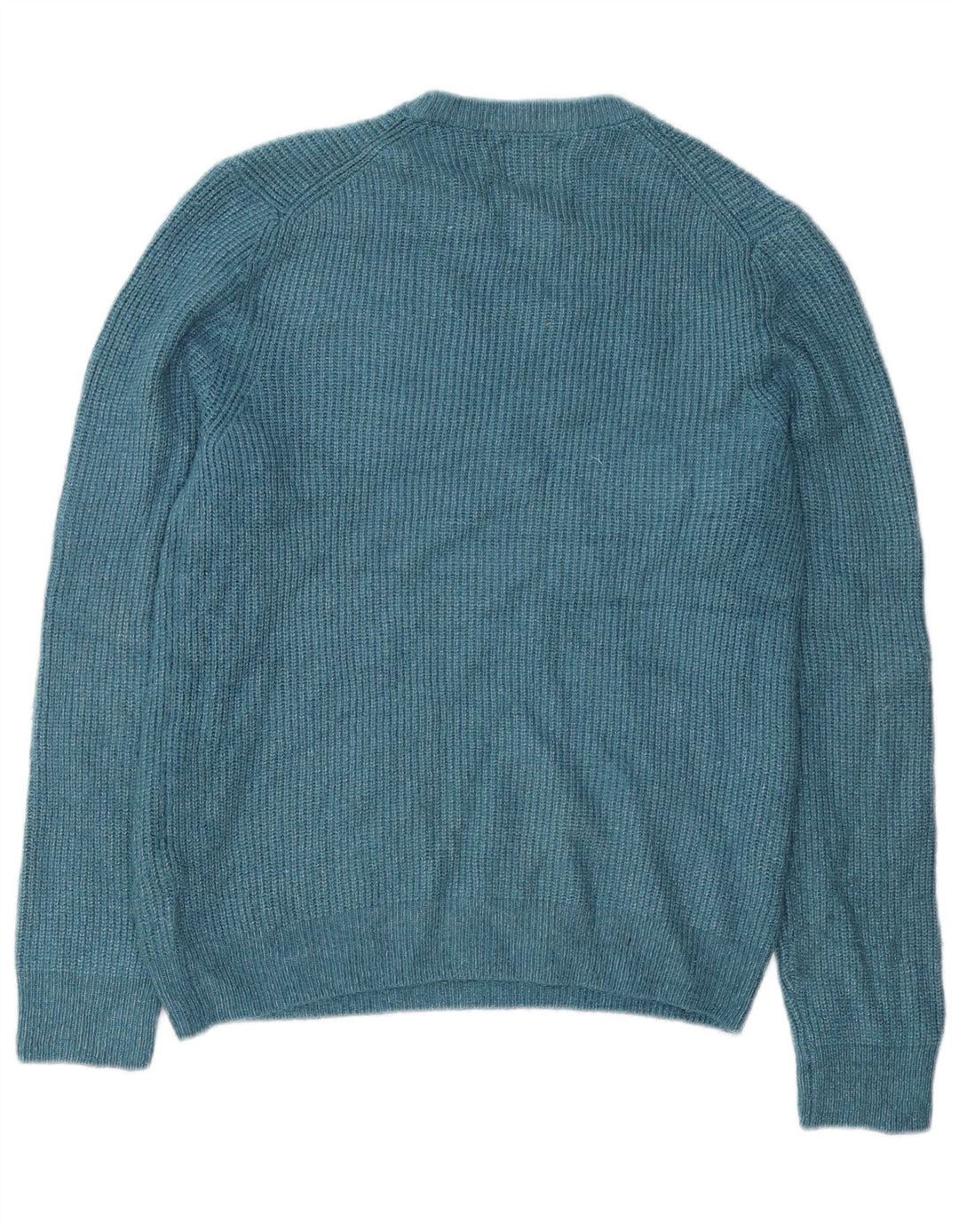 Suéter masculino Marks & Spencer com gola redonda e poliamida azul médio