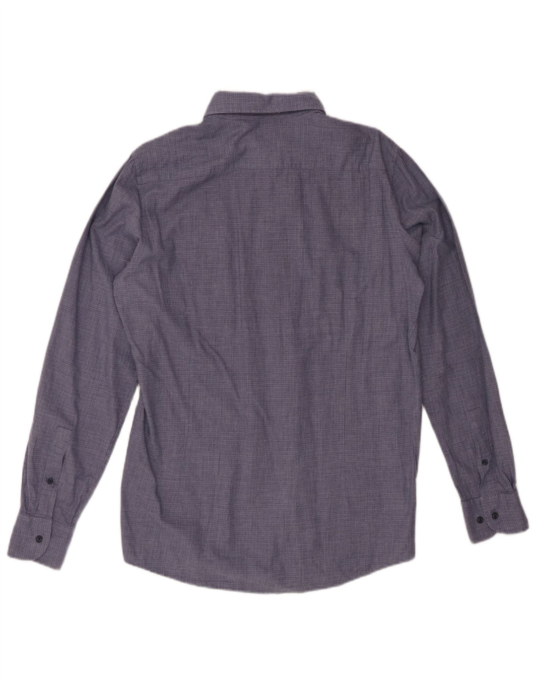 Camisa masculina MASSIMO DUTTI algodão houndstooth azul médio