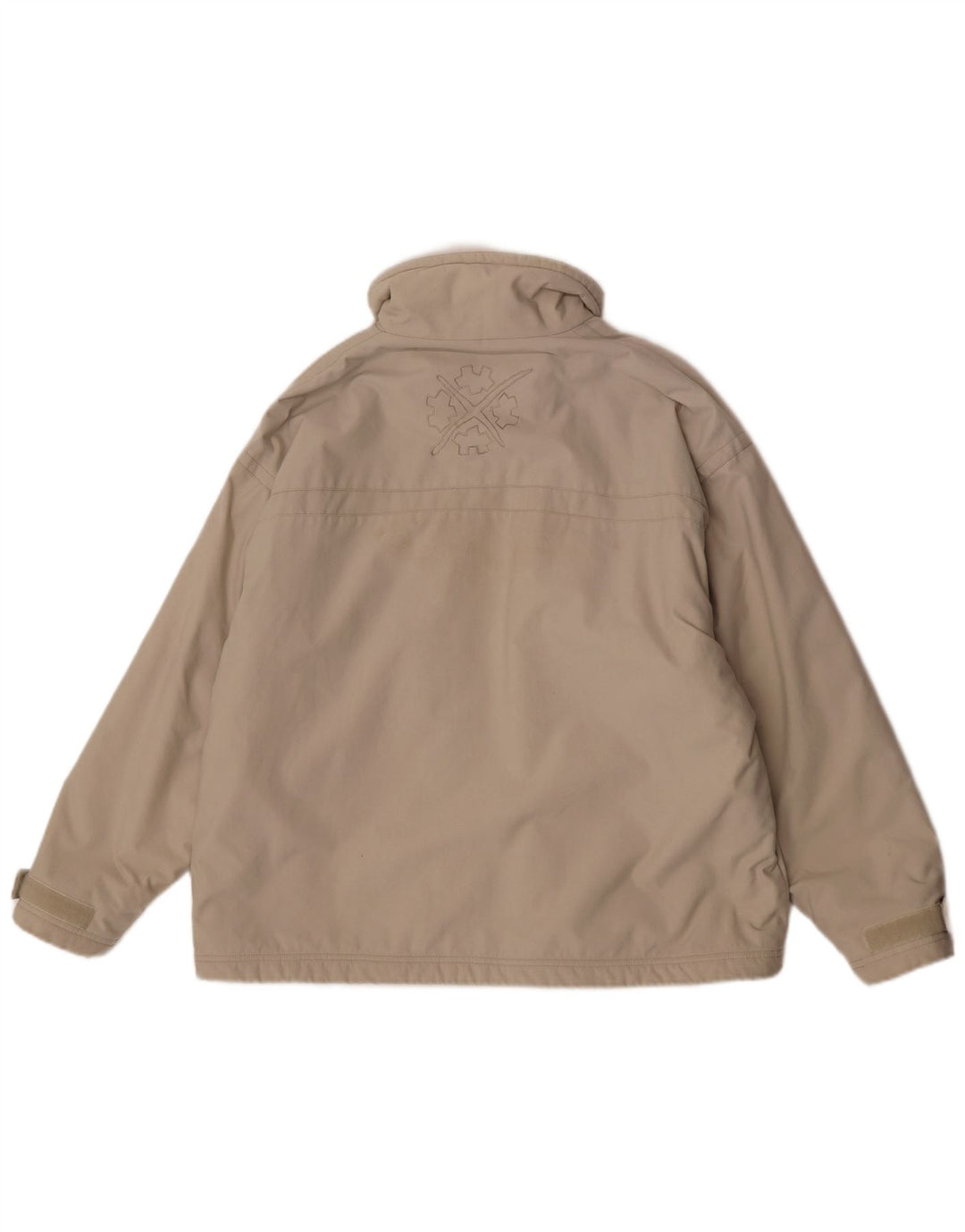Jaqueta corta-vento masculina Exxtasy Loose Fit UK 36 pequena bege nylon