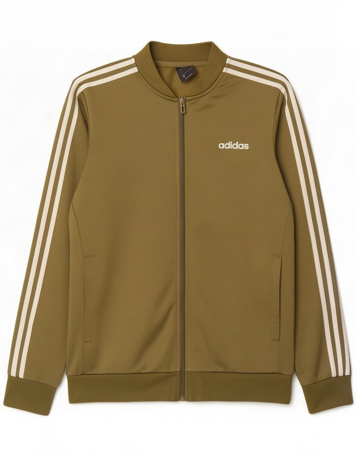 Adidas Mens Tracksuit Top Jacket Medium Khaki Poliéster