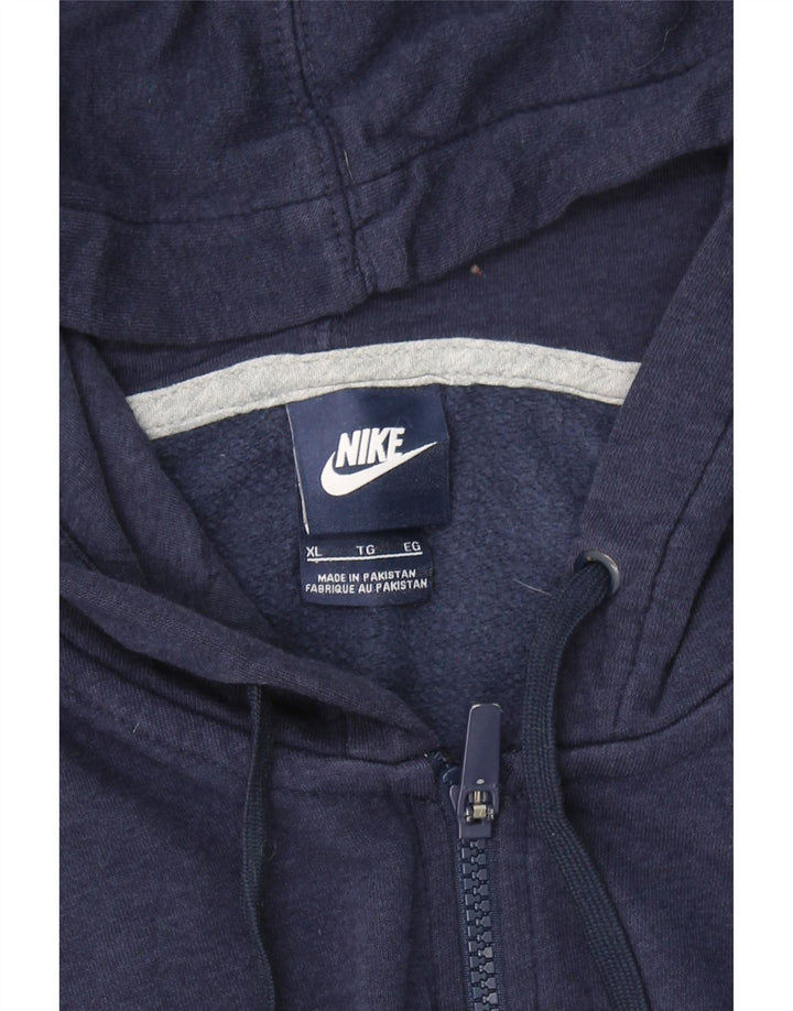 NIKE Womens Zip Hoodie Sweater UK 18 XL Navy Blue Cotton Vintage Nike and Second-Hand Nike from Messina Hembry 