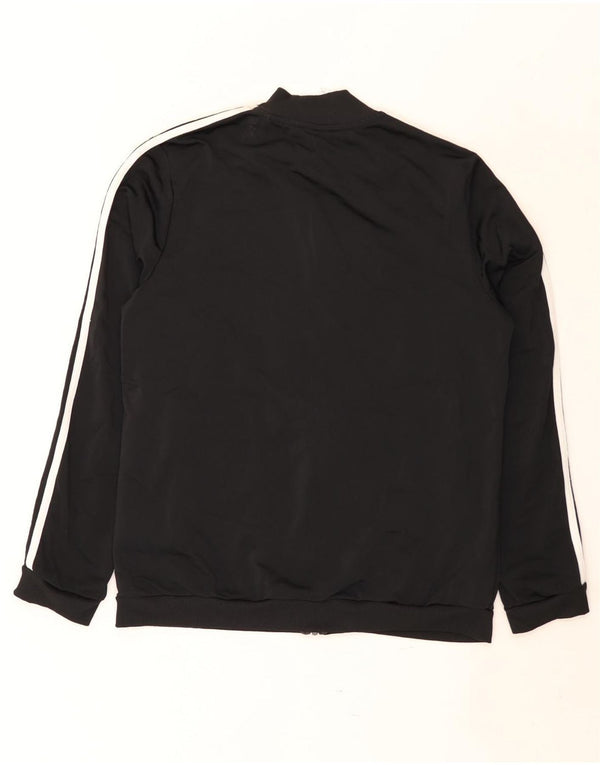Adidas Womens Tracksuit Top Jacket UK 16/18 Grande Preto Poliéster