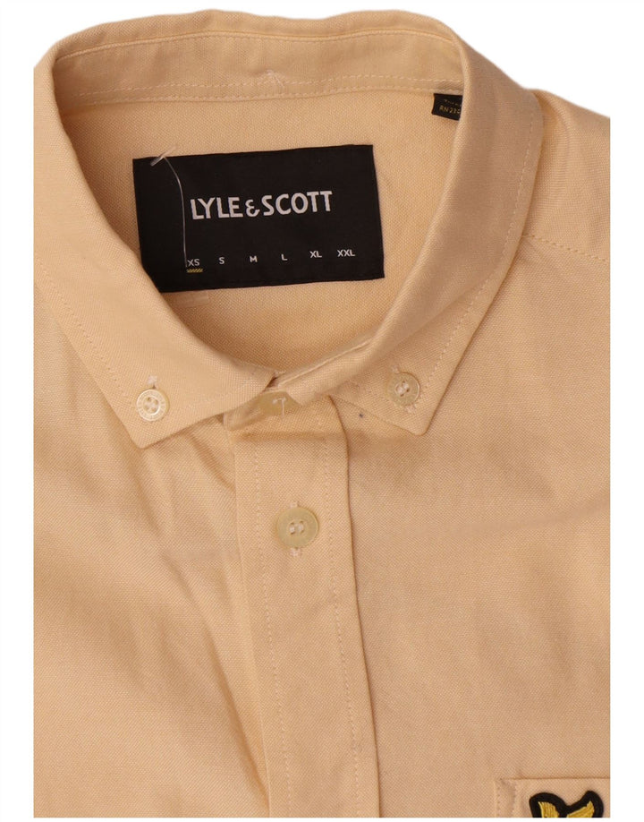 Camisa masculina Lyle & Scott XS algodão amarelo