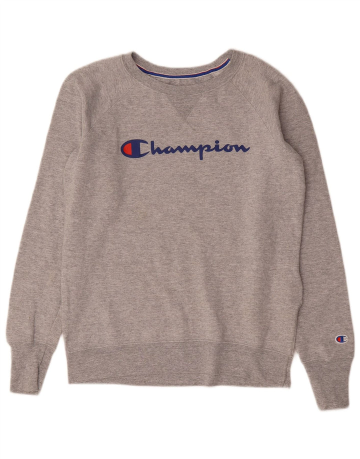 Champion moletom masculino gráfico jumper pequeno algodão cinza