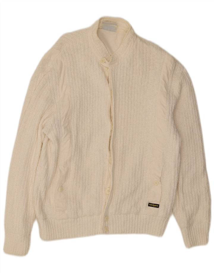 Suéter cardigã masculino Navigare IT 50/52 médio branco