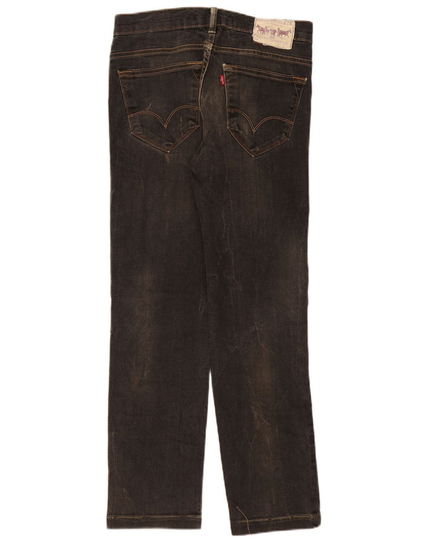 Calça jeans feminina Levi's 519 Slim W32 L28 algodão preto
