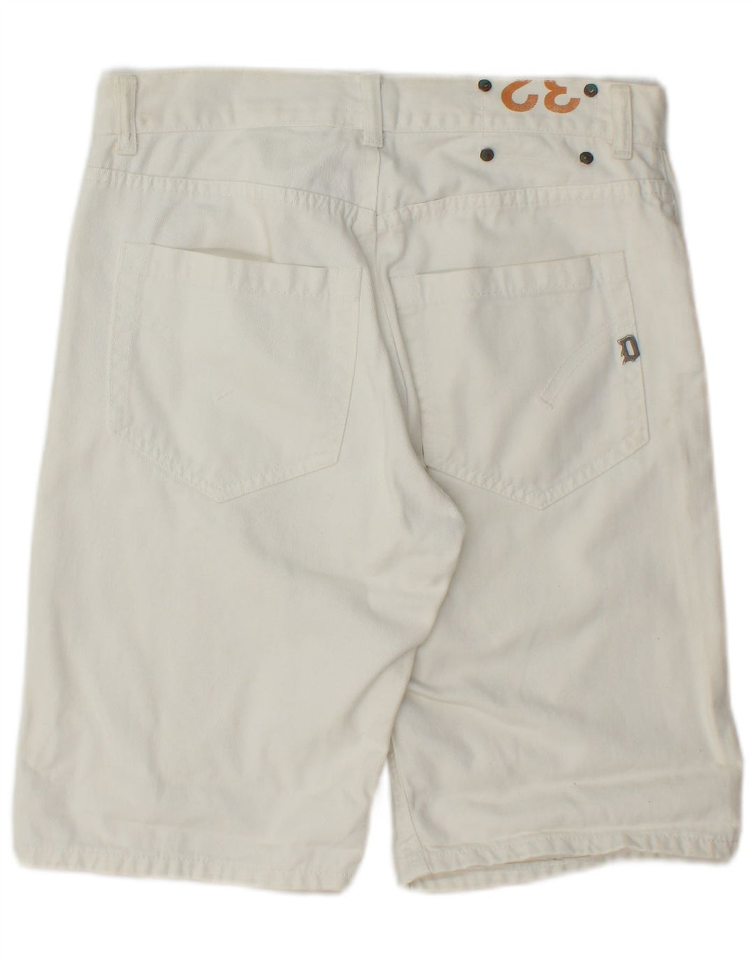 Shorts jeans masculino vintage W32 médio algodão branco