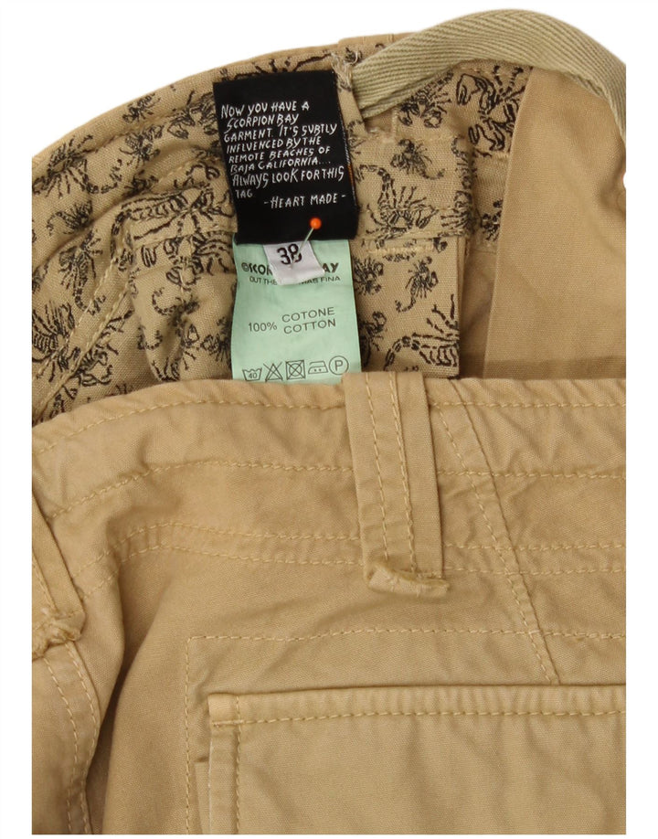 Shorts cargo feminino Scorpion Bay W38 XL algodão bege