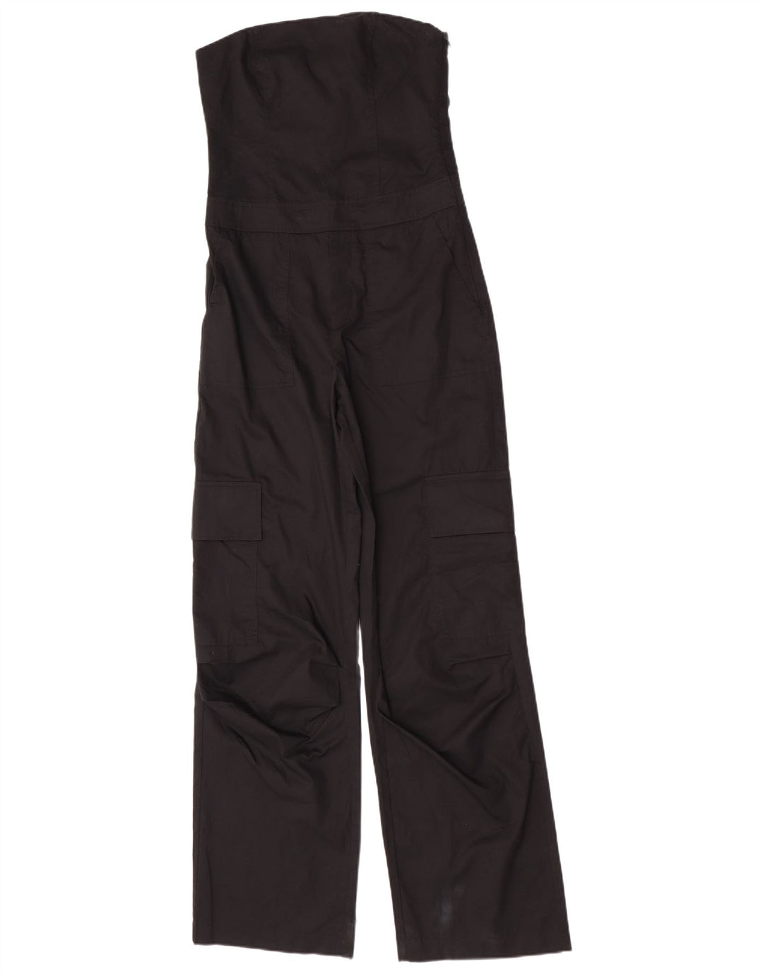 Macacão feminino sem alças Zara Reino Unido 10 pequeno algodão preto