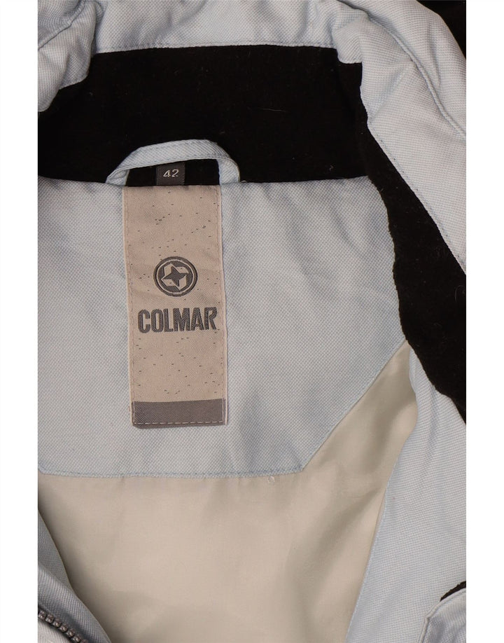 Jaqueta de esqui feminina com capuz Colmar EU 42 grande bloco colorido azul