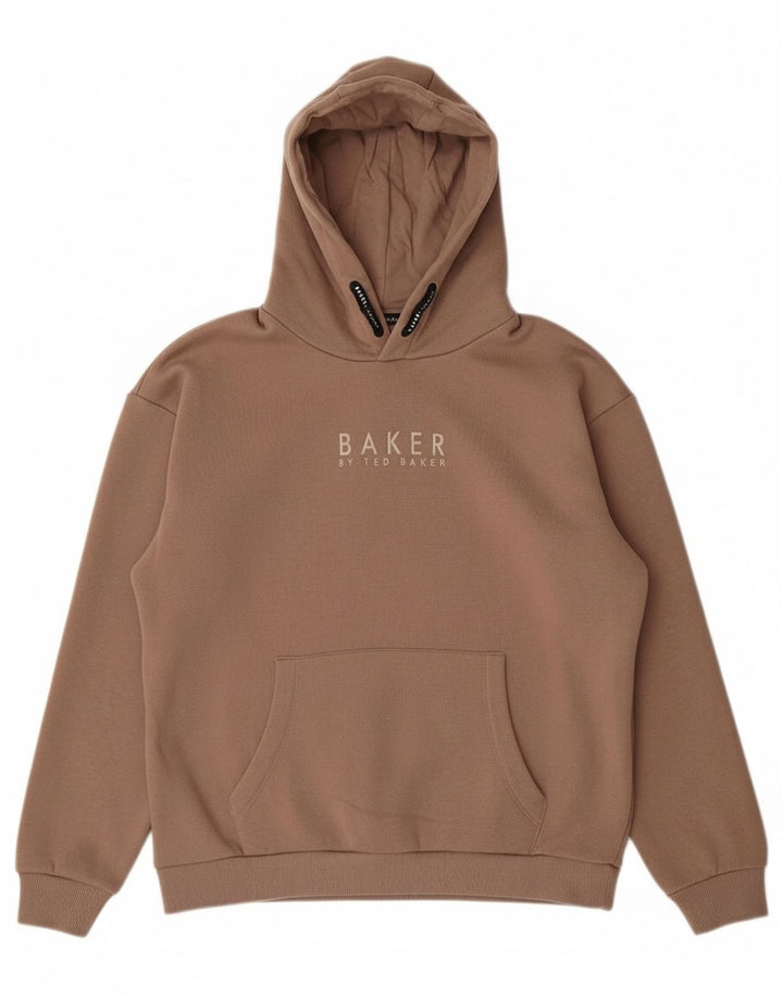 Suéter gráfico com capuz TED BAKER para meninos 11-12 anos algodão bege