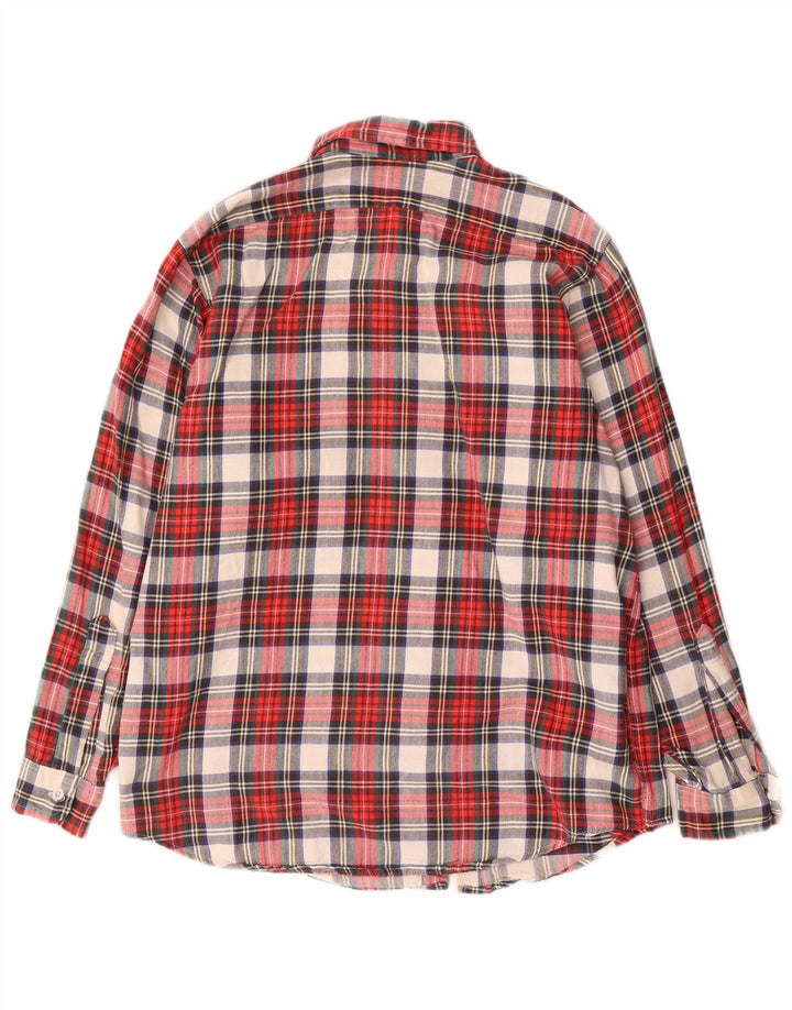 Camisa feminina de flanela L.L.BEAN Reino Unido 16 grande xadrez vermelho