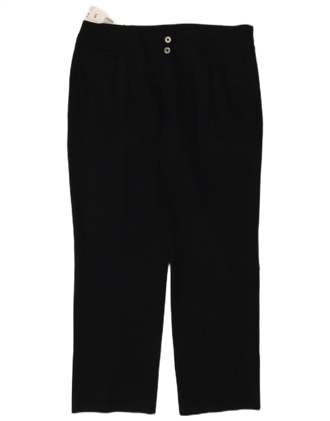 Calça Chino Reta Feminina Chaps US 12 Grande W32 L27 Preta
