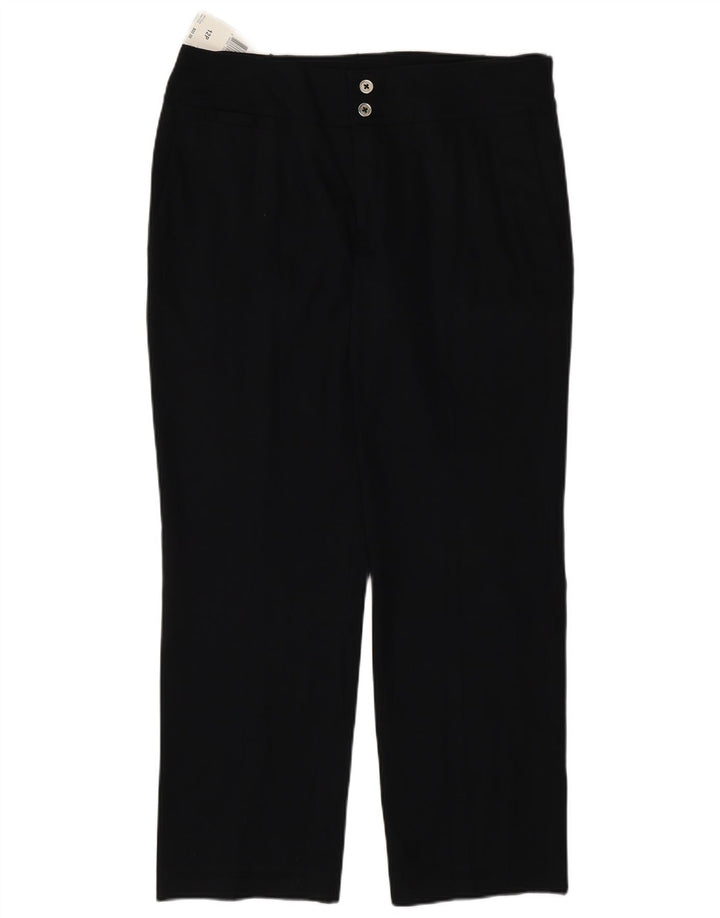 Calça Chino Reta Feminina Chaps US 12 Grande W32 L27 Preta