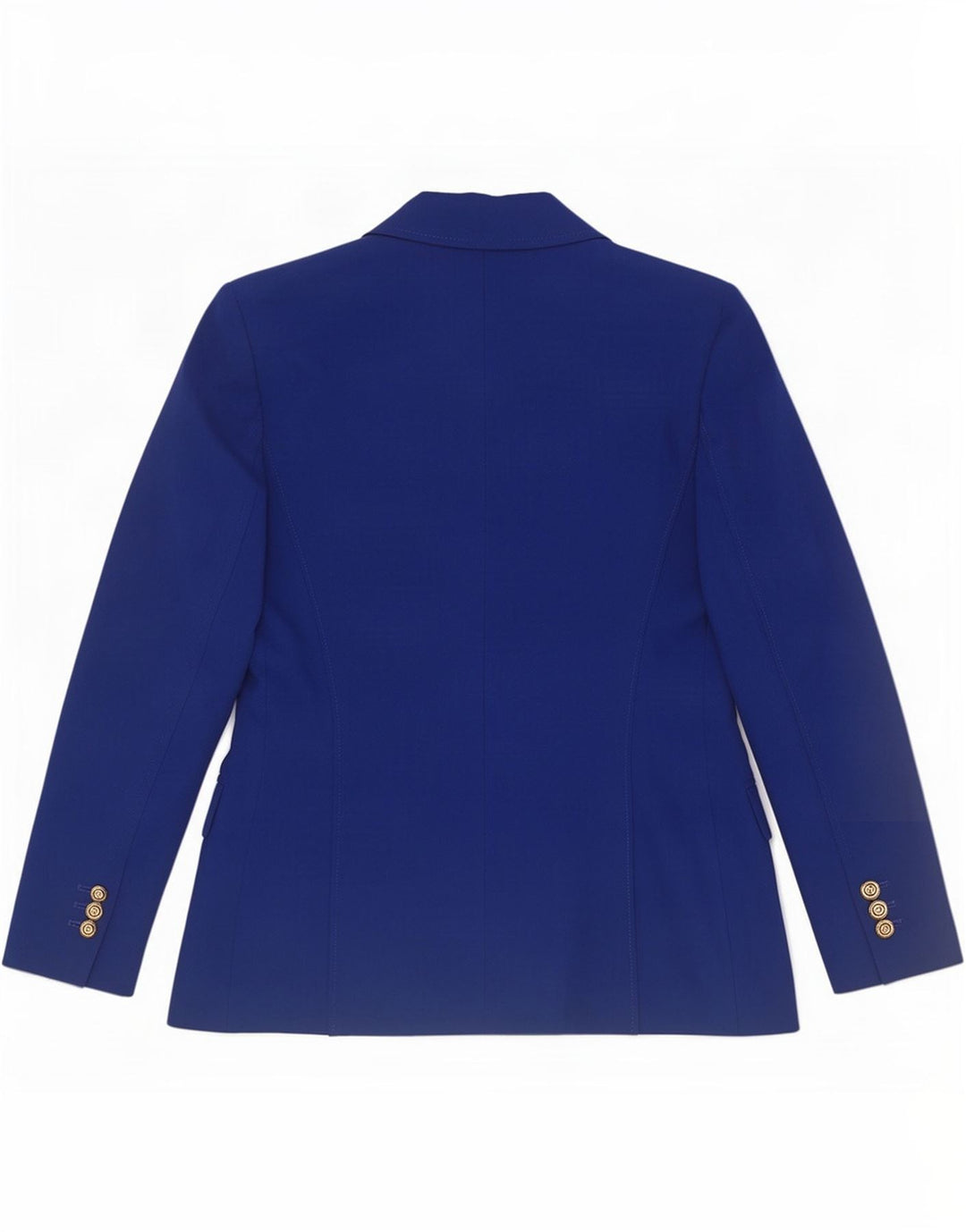 Jaqueta blazer feminina Zara com peito duplo Reino Unido 12 poliéster azul médio