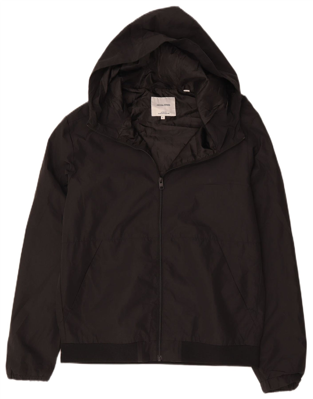 Jaqueta bomber masculina com capuz Jack & Jones Reino Unido 40 grande preta
