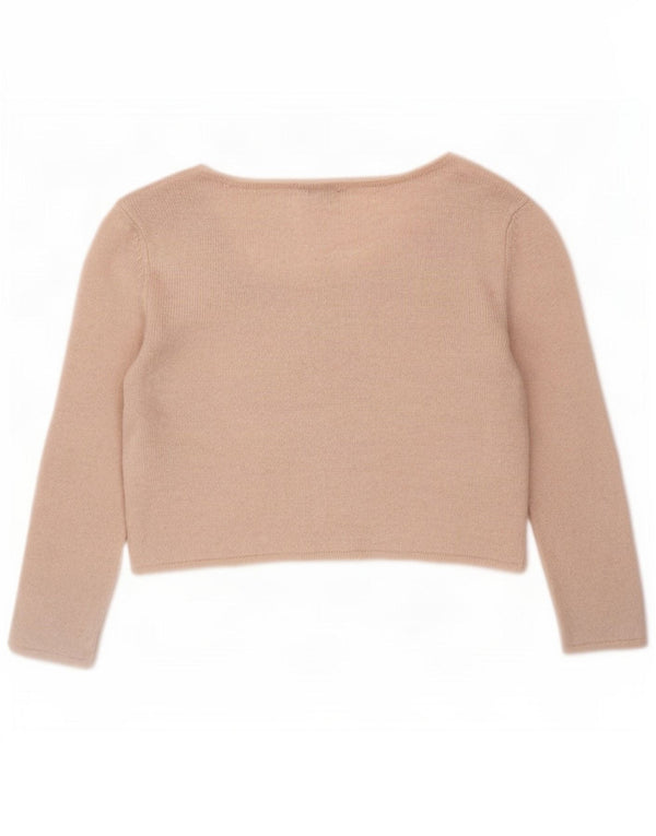 Topshop suéter feminino cropped cardigan Reino Unido 14 acrílico rosa médio