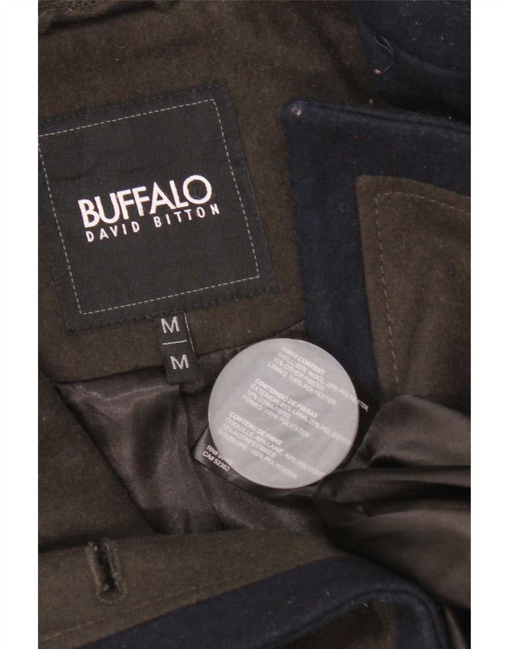 Casaco feminino Buffalo David Bitton com peito duplo UK 12 médio cáqui