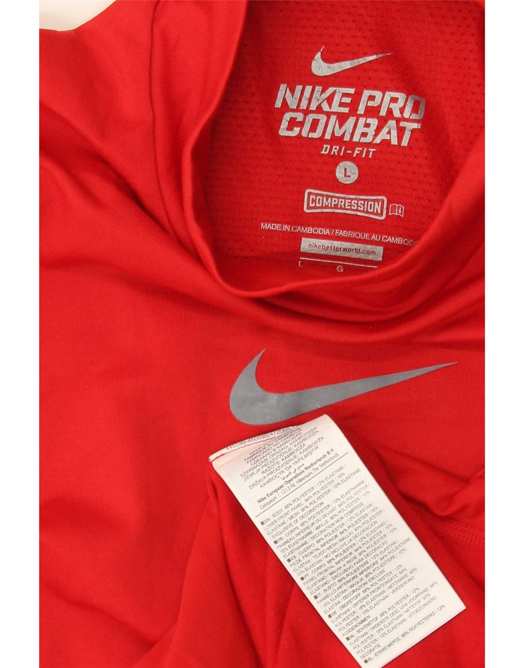 Nike Mens Dri Fit Top Manga Longa Grande Poliéster Vermelho