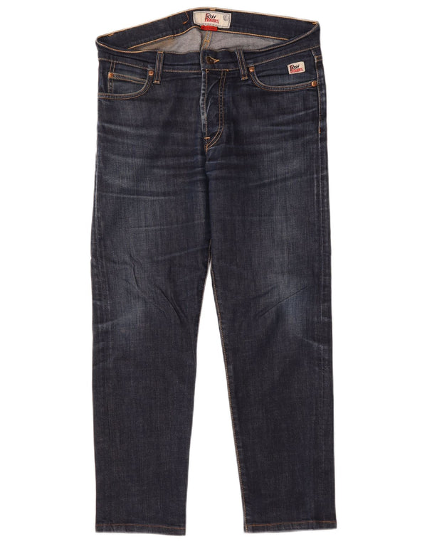 Calça jeans reta masculina Roy Rogers W32 L27 algodão azul marinho
