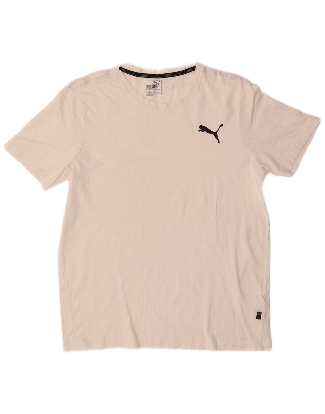 Camiseta masculina PUMA Top médio algodão branco