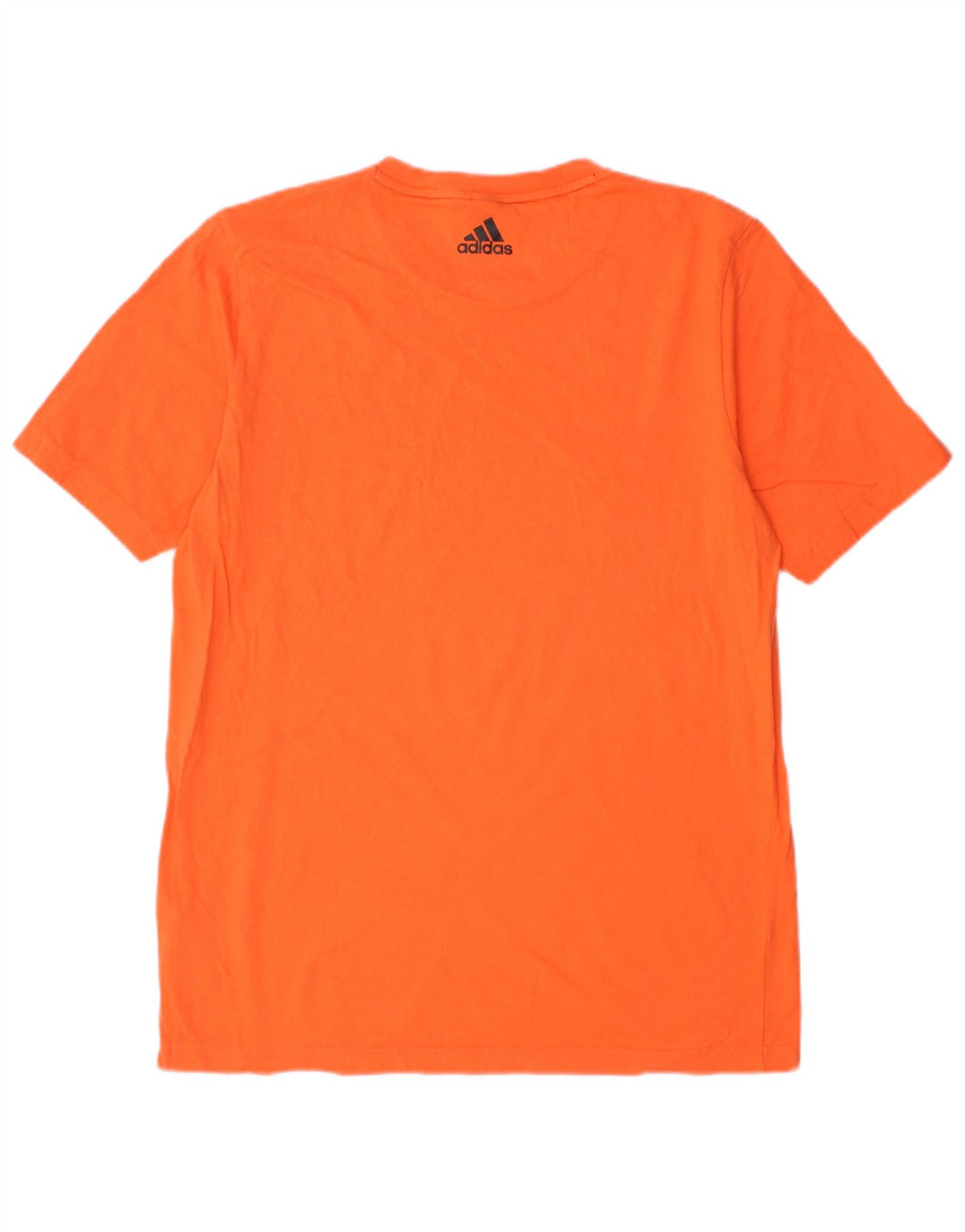 Adidas Mens Graphic T-Shirt Top Pequeno Algodão Laranja