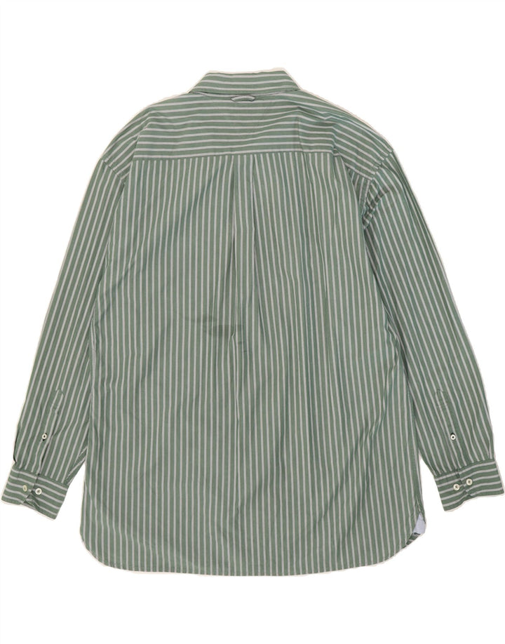 TOMMY HILFIGER Mens Shirt 2XL Green Pinstripe Cotton Vintage Tommy Hilfiger and Second-Hand Tommy Hilfiger from Messina Hembry 
