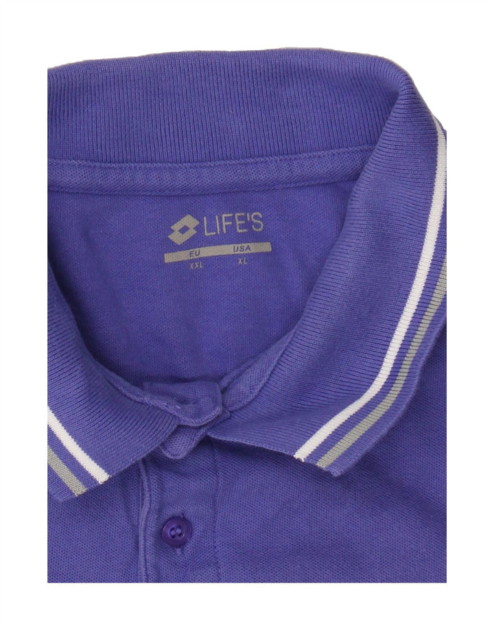 LOTTO Mens Polo Shirt XL Purple Cotton Vintage Lotto and Second-Hand Lotto from Messina Hembry 