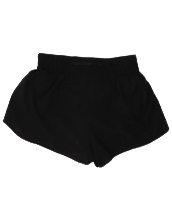 Shorts esportivos femininos Nike Dri Fit UK 8 pequenos poliéster preto