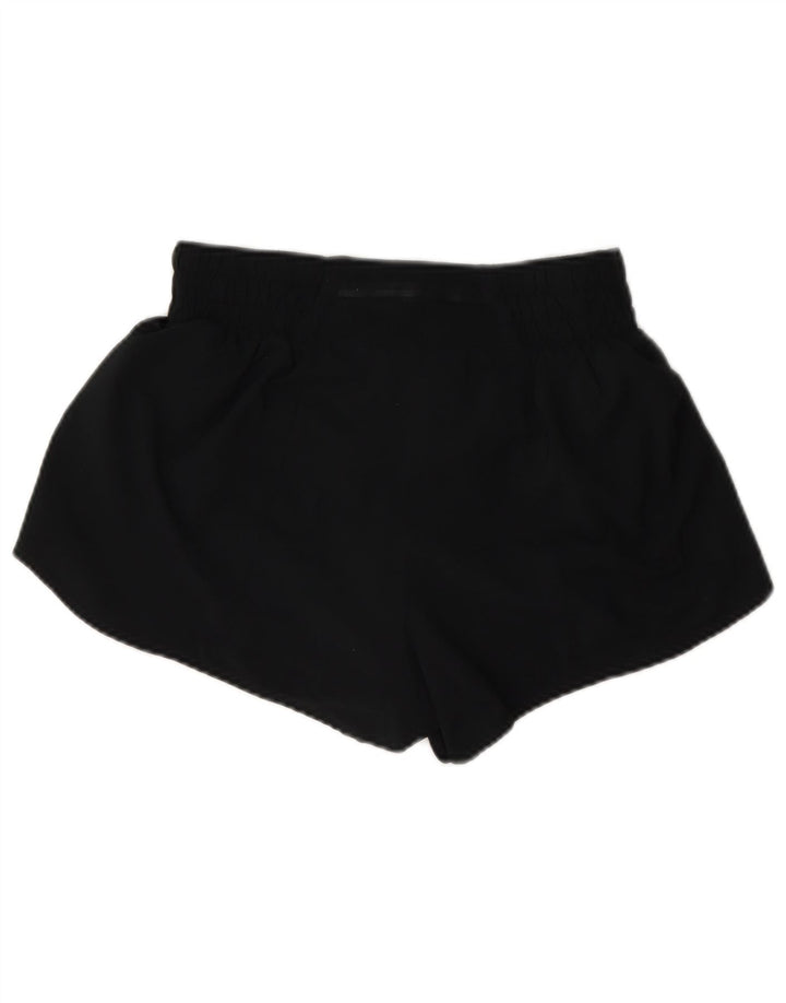 Shorts esportivos femininos Nike Dri Fit UK 8 pequenos poliéster preto