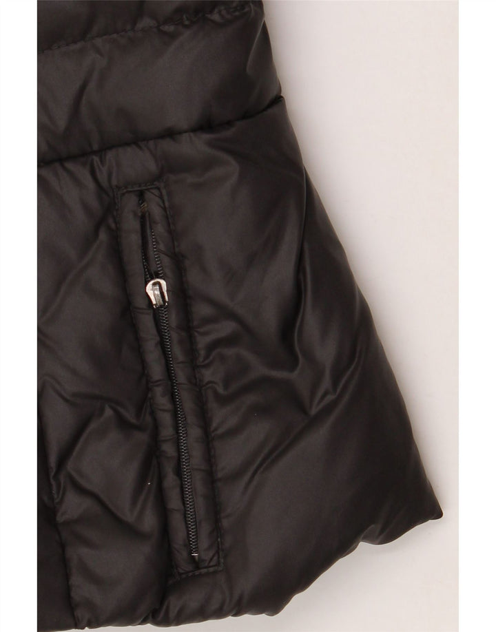 Jaqueta acolchoada feminina Guess UK 8 pequena preta de nylon