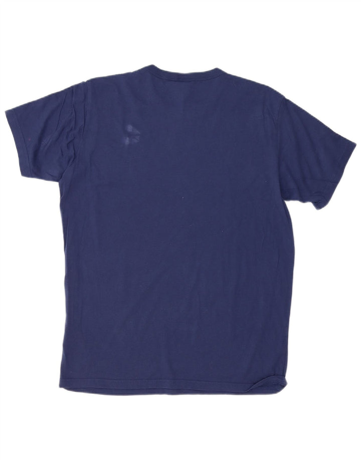 Camiseta gráfica masculina G-Star Top médio algodão azul marinho