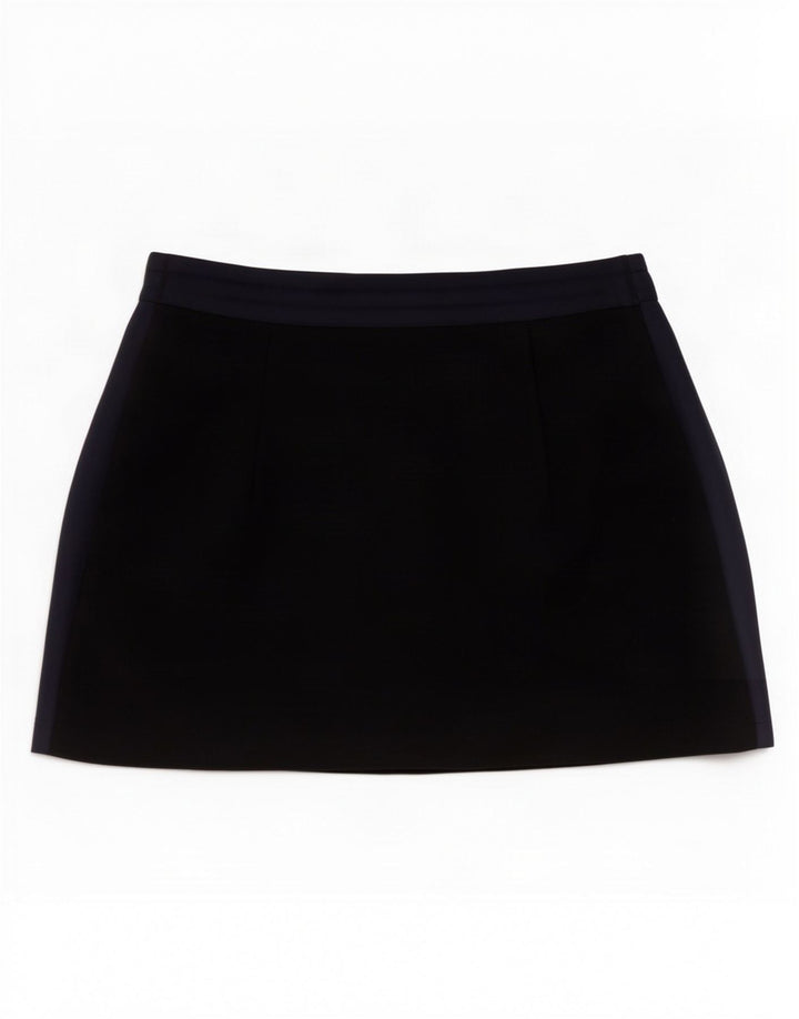 Zara Mini saia feminina média W28 azul marinho poliamida