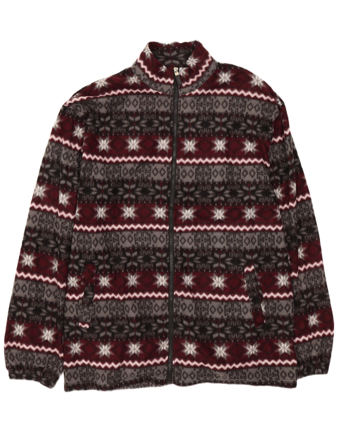 Jaqueta de lã masculina JINHAOLAI UK 46 3XL cinza Fair Isle poliéster