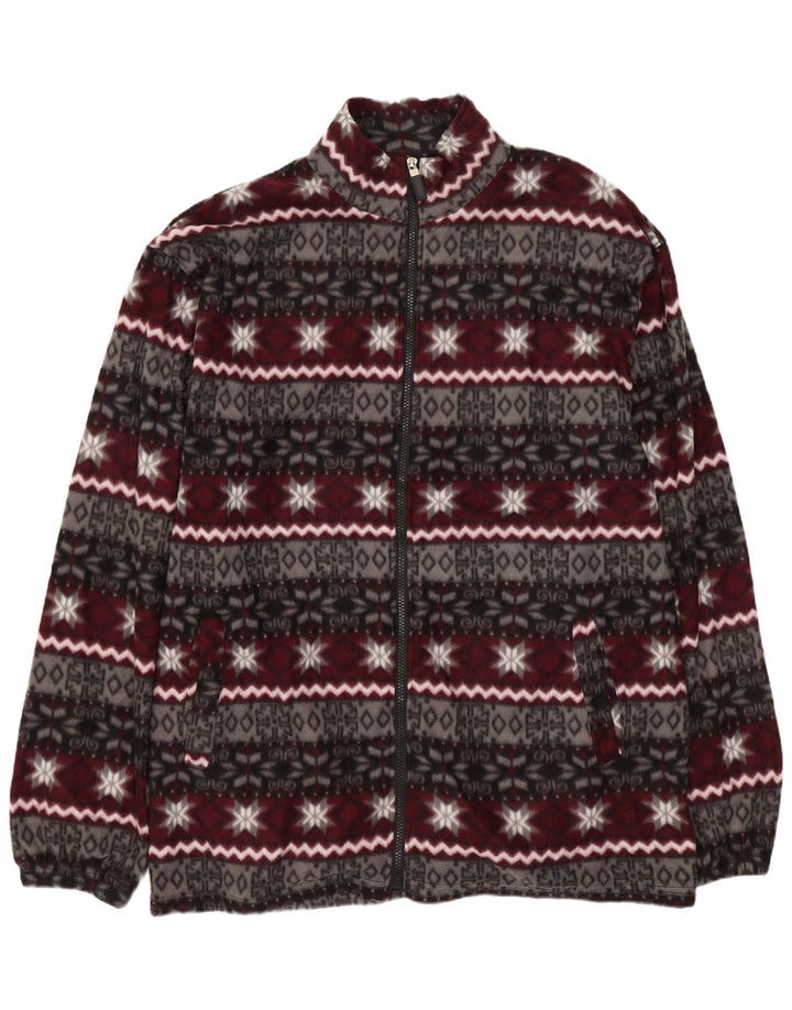 Jaqueta de lã masculina JINHAOLAI UK 46 3XL cinza Fair Isle poliéster
