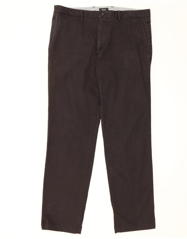 Calça Chino Masculina Hugo Boss W36 L31 Algodão Preto