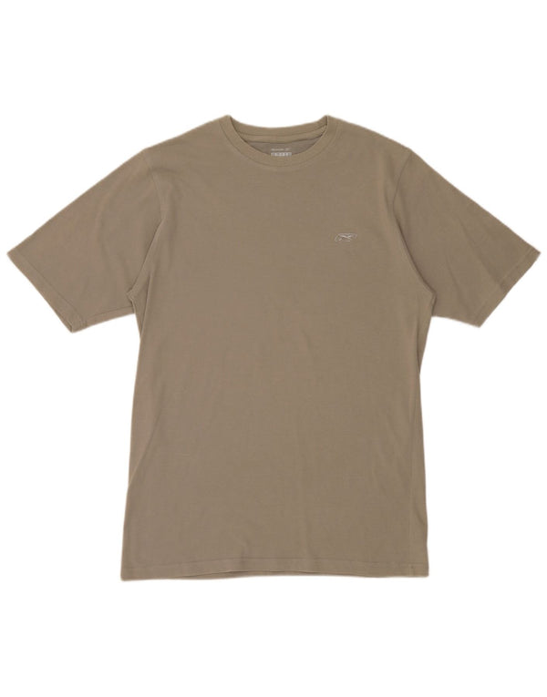 Camiseta masculina Reebok Top médio algodão cáqui