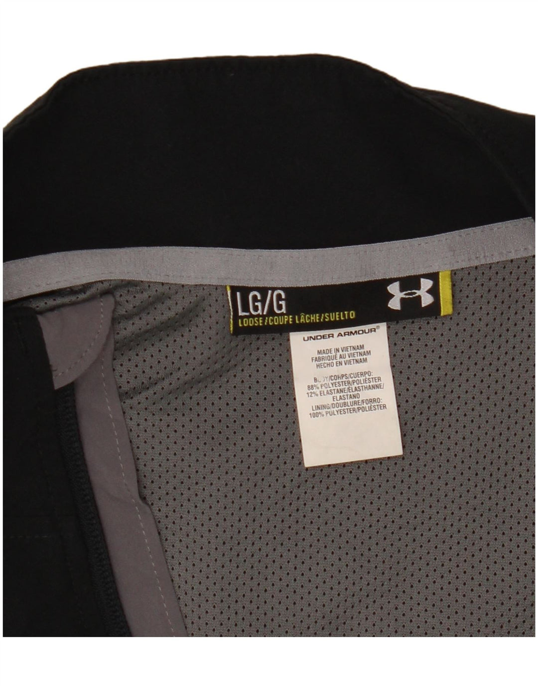 Under Armour Mens Treino Top Jacket Grande Poliéster Colorblock Preto